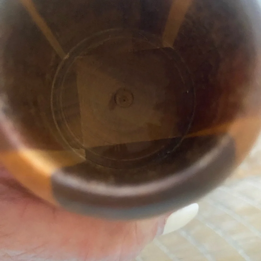 Vintage MCM Turned Brown Wooden Candle Holders Rustic 5” height 1 1/2” top